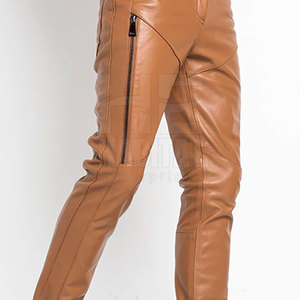 Pantalones de Cuero para Hombre al por Mayor, Elegantes, Cómodos, Duraderos, de Cuero Genuino Suave, Diseño Clásico para Uso Diario - Product Image 5