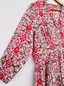 Único y elegante diseñador de aspecto de tela de algodón cómodo impreso Casual mujeres señoras Maxi vestidos para usar en fiestas en la playa - Product Image 4