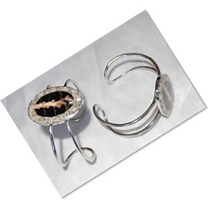 Bracelet en coquillage avec bijoux en acier inoxydable, bracelet en coquillage, bracelet motif coquillage, bracelet artistique, taille 30x40mm / 60mm, anneau - Product Image 3