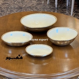 Nueva Colección de Cuencos para Servir Comida, Hechos a Mano, de Aluminio Pulido, Ecológicos, con Certificación CE, Modernos y de Lujo, en Plata y Oro - Product Image 5