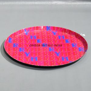 ถาดเสิร์ฟสีแดงมีสไตล์พร้อมการออกแบบเครื่องประดับวันหยุดขี้เล่นเหมาะสำหรับเสิร์ฟของว่างและสังสรรค์ในเทศกาล - Product Image 6