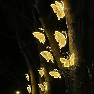 Lámpara Acrílica Impermeable IP65 de Diseño Moderno con Forma de Mariposa para Decoración de Jardín y Paisaje Exterior, 12 V CC - Product Image 5