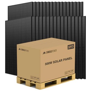 500W Monocrystalline <b>Solar</b> Panel Black PERC 32 Panel 9BB 166mm PV Module for Commercial Energy <b>Systems</b> - Product Image 1