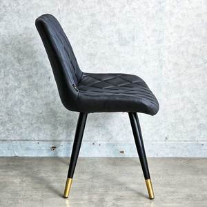 Aster <b>Dining</b> <b>Chair</b> with Metal Legs and PU Leather Upholstered Seat GCF041 Featuring Light Backrest for Home Use - Product Image 3