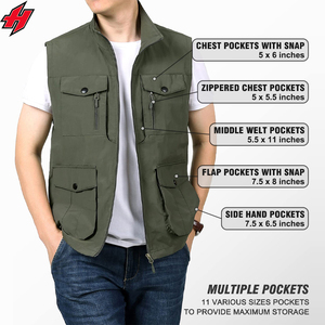2025 Wholesale Men's <b>Vests</b> Zip up Winter Warm Fleece <b>Vests</b> Custom LOGO Sleeveless Jacket Pocket <b>Vest</b> Men - Product Image 4