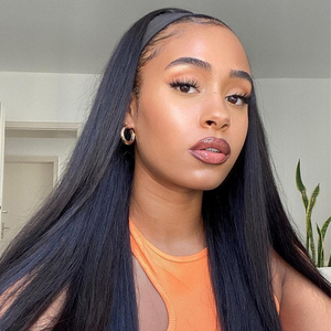 CLJhair Perruque Grado Raw Virgin Doble dibujado Mink Straight Hair Diadema Peluca para negro - Product Image 6