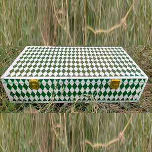 Lujosa caja de almacenamiento de joyería colorida Terciopelo Cuero Papel de madera Precio de fábrica para collar y embalaje de pendientes - Product Image 5