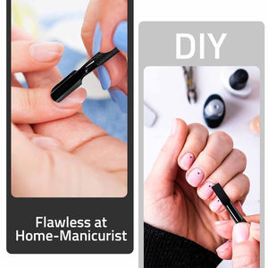 ที่ดันหนังกำพร้าสแตนเลส ทนทาน อุปกรณ์ดูแลเล็บระดับมืออาชีพ ด้ามจับตามหลักสรีรศาสตร์ ใช้งานได้ดี แบบสองด้าน ใช้ซ้ำได้ - Product Image 2