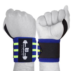 สายรัดข้อมือ สายรัดยกน้ำหนัก สายรัดออกกำลังกายและฟิตเนส อุปกรณ์พยุงข้อมือ วัสดุทนทาน สายรัดผ้าฝ้าย ระยะยาว - Product Image 3