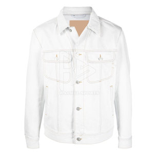 เสื้อแจ็กเก็ตยีนส์แฟชั่นสำหรับผู้ชายเสื้อแจ็กเก็ตผู้ชายสไตล์ไฮสตรีทเสื้อผ้าลำลองสไตล์คลาสสิก - Product Image 1