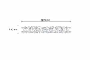 Anillo de Mujer de Oro de 14K con Nueve Diamantes Naturales de Corte Brillante Redondo |   Joyas de Moda Chapadas en Oro con Certificación IGI para Uso Diario - Product Image 2