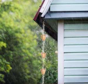 Chaîne de pluie en métal de qualité supérieure pour le drainage des gouttières de toit de jardin - Product Image 2