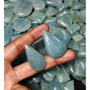 Cabujón de Aguamarina Natural, Gema Suelta Azul Cielo, Aguamarina Pulida para Joyería - Product Image 1