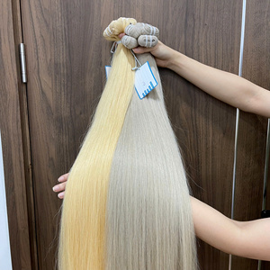 Paquetes de cabello teñido al por mayor, trama de cabello liso de hueso de color, cabello vietnamita crudo, extremos sedosos y lisos - Product Image 4