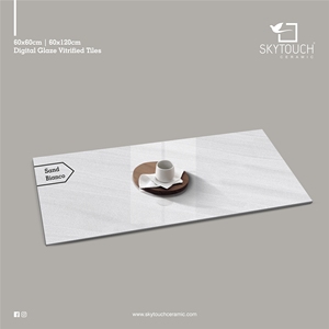 ราคาที่ดีที่สุดสำหรับพื้นและผนังเคลือบ600x600มม. กระเบื้องหินอ่อนสีเทาดูงดงามทำในอินเดีย - Product Image 3