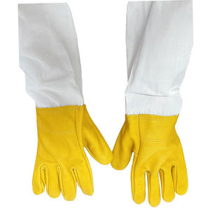 Guantes de apicultura de piel de cabra profesional Puños protectores largos Guantes de apicultura de cuero suave para apicultura de piel de vaca - Product Image 3