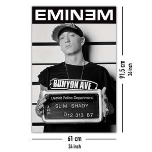 Modern Style Eminem <b>Poster</b> Verbrecherkartei Design Made of Paper - Product Image 5