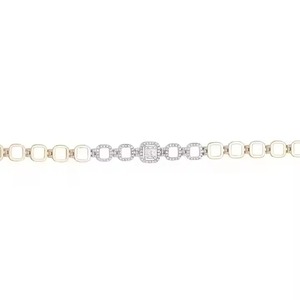 Pulsera clásica de tenis de oro de 14 quilates, diamantes cultivados en laboratorio cuadrados, joyería de boda delicada, pulseras de moissanita regalo perfecto para, brazaletes - Product Image 2