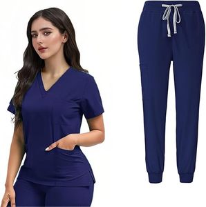El mejor conjunto de uniformes médicos Uniforme de seguridad de hospital de talla grande Conjunto de mono de Enfermería de una pieza personalizado - Product Image 1