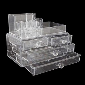 Acrylic Cosmetic <b>Makeup</b> Organizer Storage <b>Box</b> - White - Product Image 3