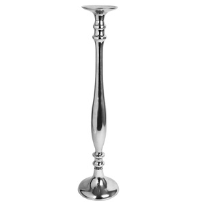 Most Attractive <b>Candle</b> Holder Aluminum Silver Glossy Plated <b>Candle</b> <b>Pillar</b> Holders for Royal Wedding Decoration & Home Decor - Product Image 2