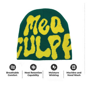 หมวกบีนนี่แจ็คการ์ดคุณภาพสูง - ปักอักษรตามสั่ง & พิมพ์นูน - ผ้าพรีเมียม - หมวกชายหาดสำหรับทุกเพศ - จัดจำหน่ายโดยตรงจากโรงงาน - Product Image 5