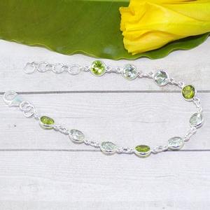 Pulsera de tenis de Plata de Ley 925 sólida, Topacio Azul, piedra preciosa hecha a mano, cadena fina, joyería, tendencia, Plata de Ley 925 - Product Image 5