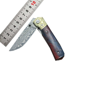 Cuchillo Compacto de Hoja Fija de Damasco con Mango de Madera, Personalizable OEM para Uso en la Cocina, de Pakistán - Product Image 3