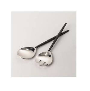 Cuchara y tenedor de acero inoxidable con acabado plateado, elegante - Product Image 6