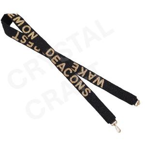 Custom Shape And Design Beaded <b>Purse</b> Strap Customized <b>White</b> Gold Seed Bead Bag Straps Customized Beaded Strap for Bags - Product Image 5