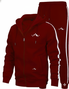 Survêtement d'hiver streetwear à capuche 100% coton |   Logo personnalisé |   Tenue de mode - Product Image 1