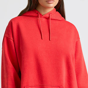 บริการออกแบบเสื้อฮู้ดโอเวอร์ไซส์สำหรับผู้หญิงฤดูหนาว ผลิตจากผ้าฟลีซรักษ์โลก แขนยาว ขายส่งแบบ OEM - Product Image 3