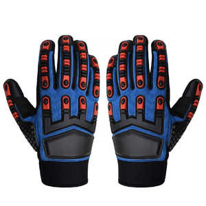 Guantes DE TRABAJO DE SEGURIDAD DE cuero sintético resistentes a cortes Guantes mecánicos de alto impacto resistentes Fabricante de fábrica Guantes mecánicos - Product Image 6