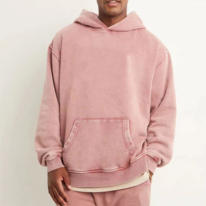 Sudadera con capucha lavada con ácido para hombre hecha a medida al por mayor con impresión de logotipo de diseño personalizado sudadera básica transpirable de secado rápido - Product Image 5