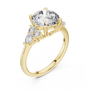 Anillo de Diamantes para Mujer en Oro Blanco de 14K, Corte Brillante, Diamante Cultivado en Laboratorio de 3.02 Ct, Certificado IGI, Chapado en Oro de Lujo - Product Image 4
