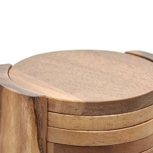 Direct Price Naturel <b>Wooden</b> Coaster Set Various Non Slip Waterproof High-Quality Wood <b>Mat</b> <b>Table</b> Use Bulk Supplies Buy India - Product Image 2