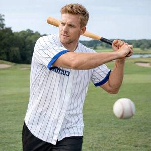 Camiseta de Béisbol Personalizada con Logotipo para Hombre, Elección Profesional – Tecnología Avanzada para Absorber el Sudor y Construcción Duradera - Product Image 1