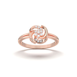 Juego de puntas de diamante de corte redondo de moissanita de 0,10 quilates de quilates en anillo floral de lujo de plata para ella - Product Image 5