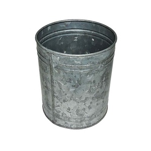 Galvanized Steel Rectangular Planter <b>Pot</b> Different Size Galvanized Tin Planter Vintage Galvanized Metal <b>Herb</b> Wall Planter - Product Image 4