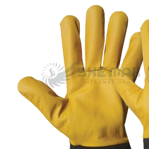 Gants de soudage conçus pour la durabilité Confort et protection contre la chaleur Construction en cuir de première qualité pour le travail des métaux Fonderie et fusion - Product Image 4