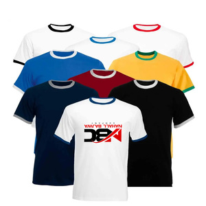 Nouvelle coupe ample été surdimensionné Promotion été hommes blanc à manches courtes o cou 100% coton sonnerie t-shirt. - Product Image 1