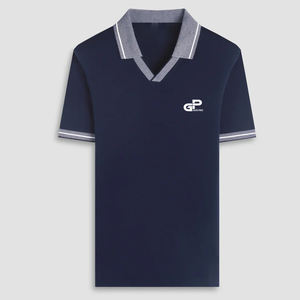 Camisa Elegante con Cuello Johnny para Hombre, Corte Ajustado, Tela Suave, Transpirable, Cómoda y con un Look Casual Moderno - Product Image 1