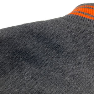 Noir laine varsité veste Orange garniture classique Letterman Bomber unisexe collège veste Streetwear mode vêtements d'extérieur 2025 à la mode - Product Image 4