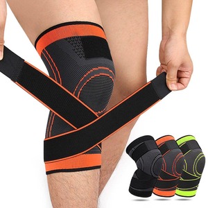 Ergonomic Design <b>Knee</b> Sleeve with Compression Nylon Knit Fabric for Men <b>Supportive</b> Compression Workout Gym Accessories - Product Image 1