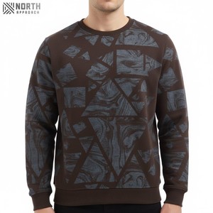 Sudadera de Forro Polar de Alta Calidad para Hombre, Poliéster/Algodón, Antiarrugas, Cuello Redondo, Manga Larga, Jersey de Invierno - Venta al por Mayor Personalizada - Product Image 2