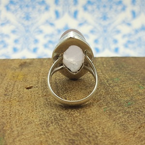 Quartz Rose Naturel Pierre Précieuse Marquise Forme Pierre Argent 925 Bijoux En Argent Fin Solide Bague En Argent Sterling 925 - Product Image 2