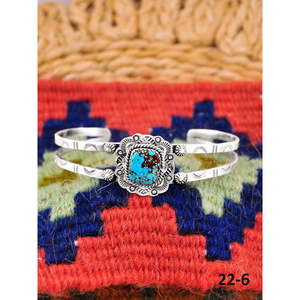 Southwest Handmade No.8 Fashion <b>Cuff</b> <b>Bracelet</b> Turquoise & Sterling <b>Silver</b> Elegant & Stylish - Product Image 1