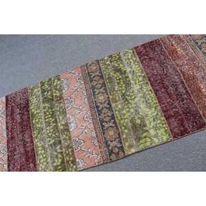 Tapis turc vintage, tapis de 2,7 x 9,3 pieds, tapis brun-rouge style sud-ouest - Product Image 5