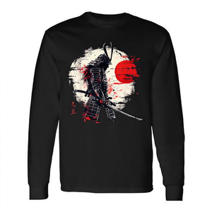 Camiseta Promocional de Manga Larga Estilo Retro Vintage de Guerrero Samurái Japonés Antiguo, Estilo Artes Marciales - Product Image 2
