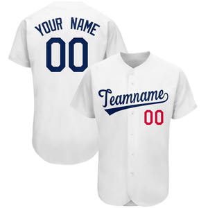 Nouveau maillot de Baseball 100% Polyester maille respirant personnalisé cousu Logo nom hommes jeunesse maillot de Baseball à vendre - Product Image 5